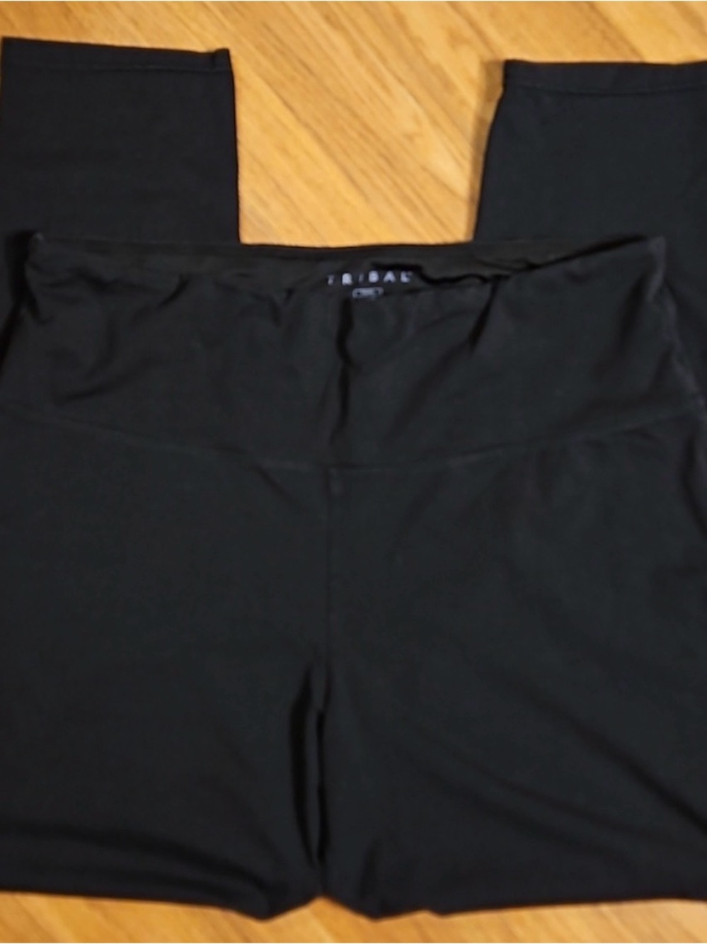 Tribal Black High-Rise Workout Leggings